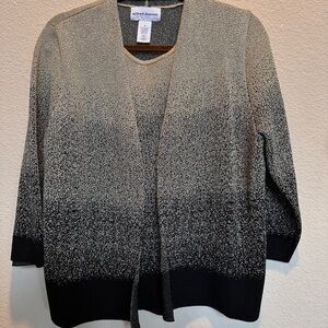 Alfred Dunner Black and Gray Women's Sweater